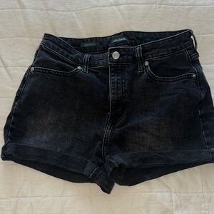 Wild Fable Black Jean Shorts High-Waisted Cuffed